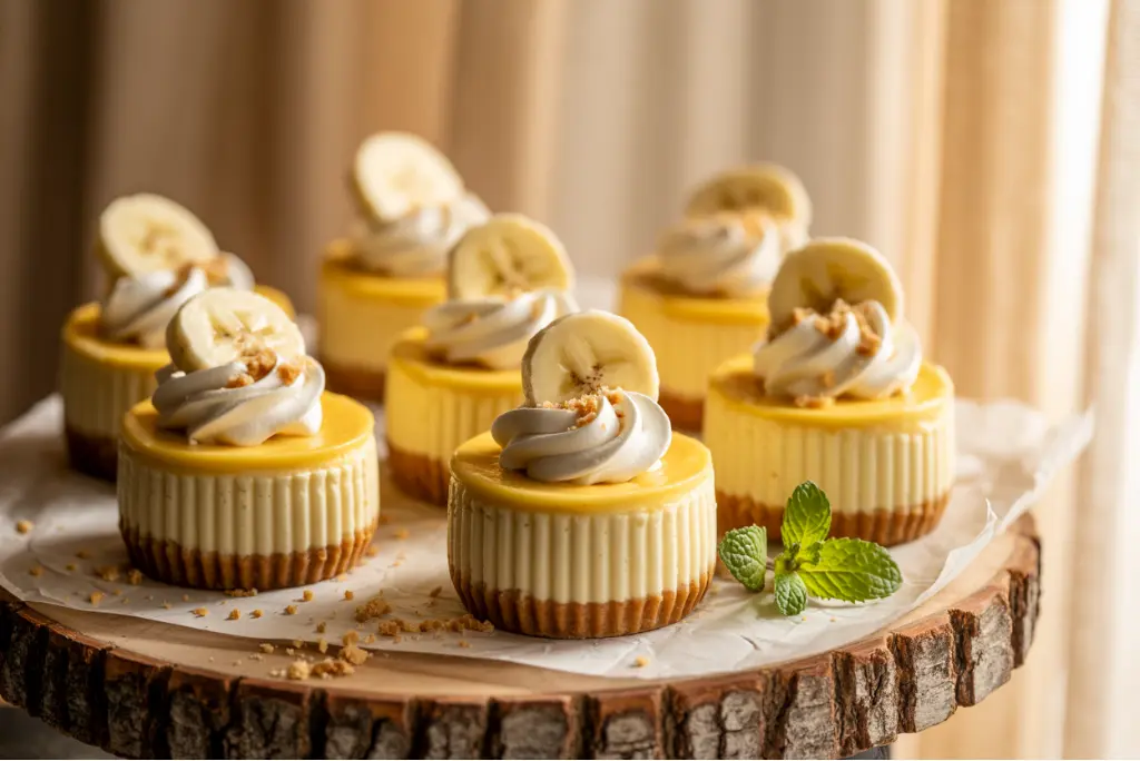 Irresistible Mini Banana Pudding Cheesecakes Recipe 1 Mini Banana Pudding Cheesecakes