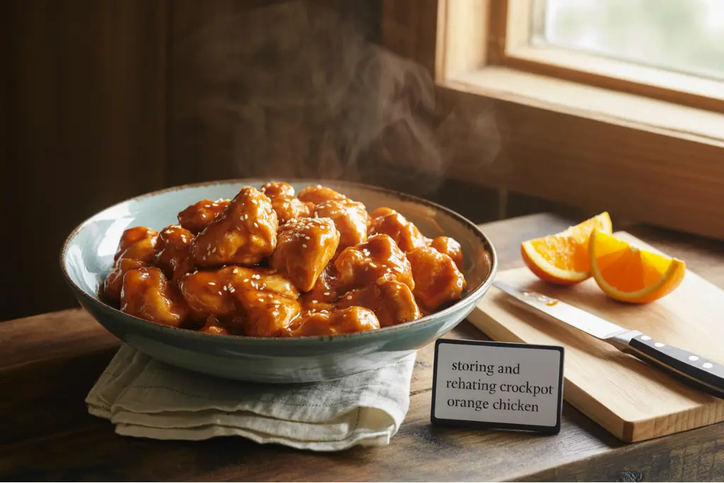 Storing and Reheating Crockpot Orange Chicken
