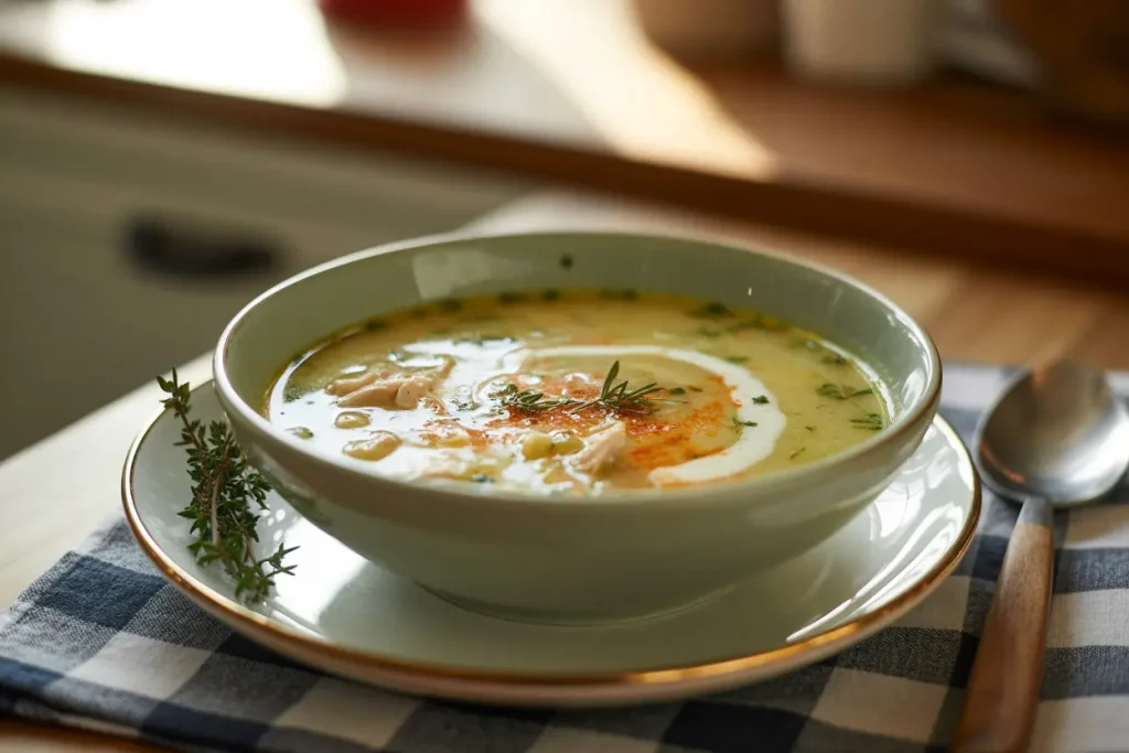 How to Serve Creamy Chicken and Rice Soup