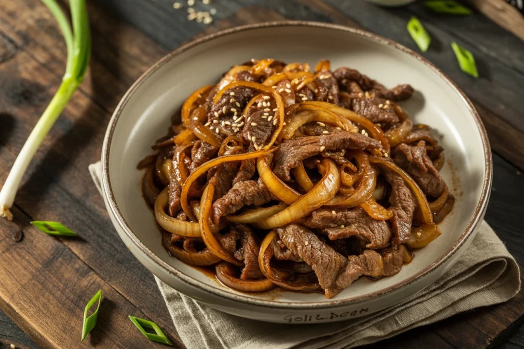 Chinese Beef and Onion Stir Fry