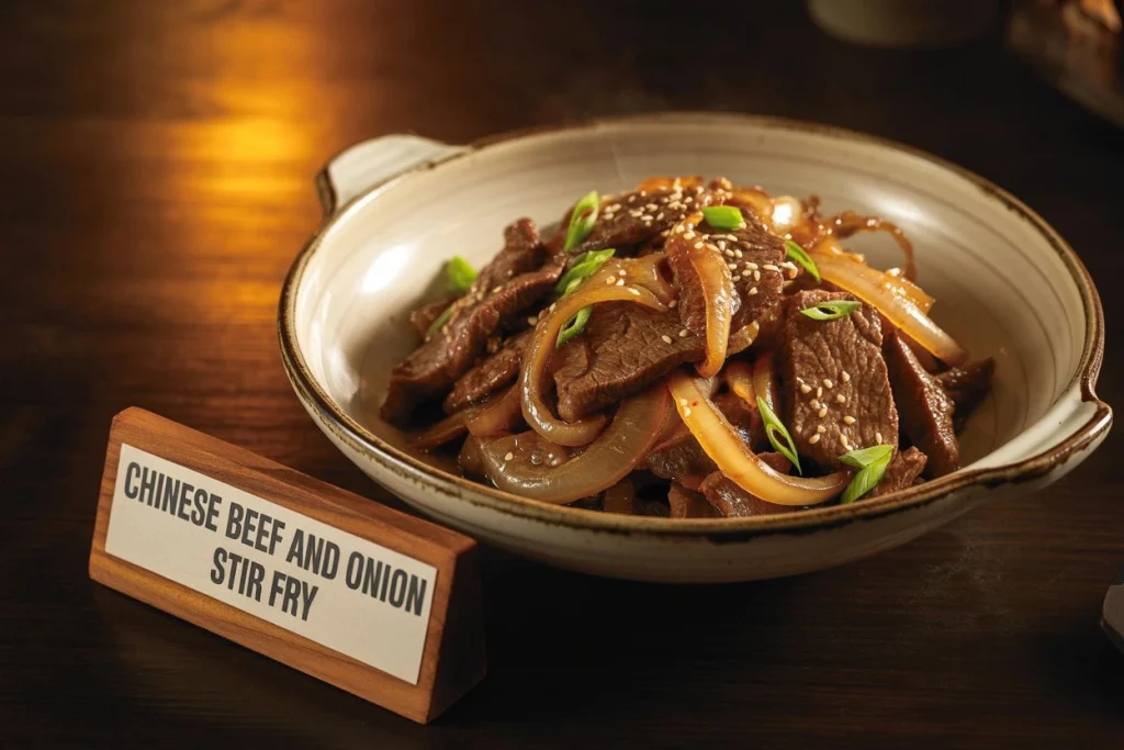 Chinese Beef and Onion Stir Fry
