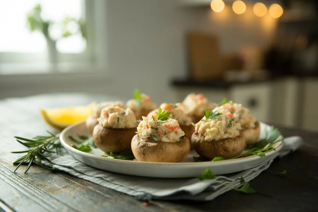 Savory Crab Stuffed Mushrooms: A Bite-Sized Flavor Bomb 2 Savory Crab Stuffed Mushrooms Recipe