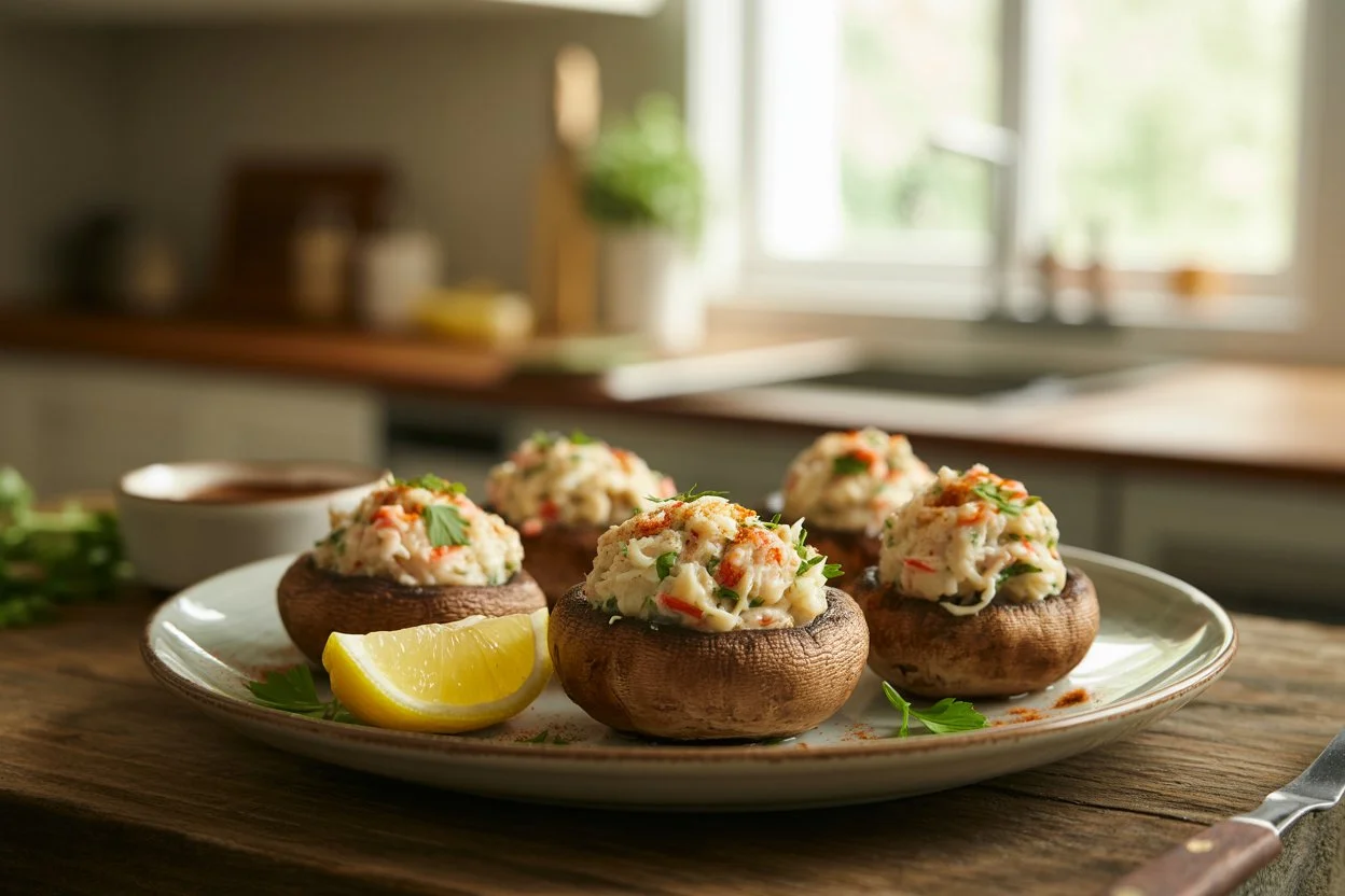 Savory Crab Stuffed Mushrooms: A Bite-Sized Flavor Bomb 1 Savory Crab Stuffed Mushrooms