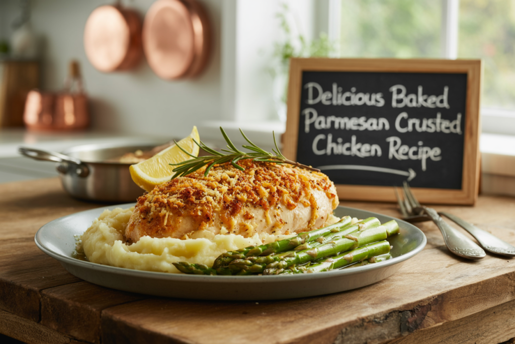 Delicious Baked Parmesan Crusted Chicken