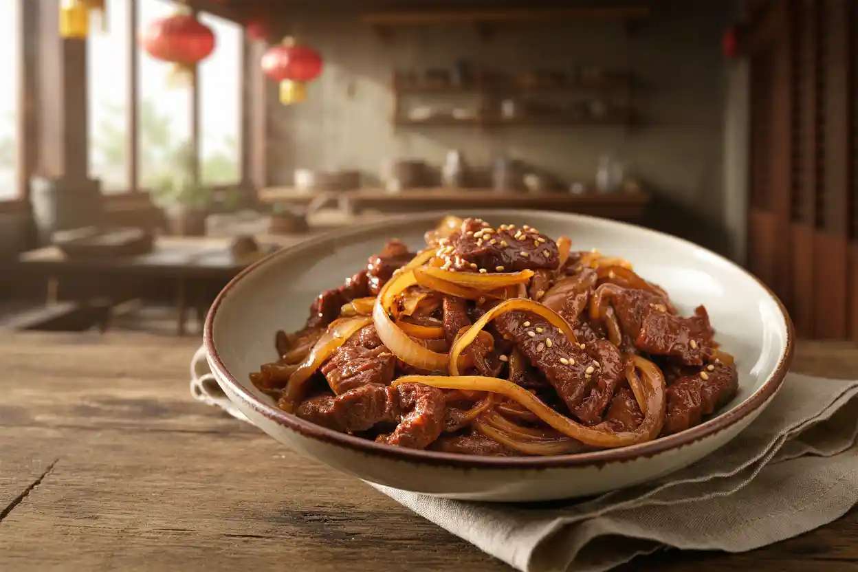 Chinese Beef and Onion Stir-Fry