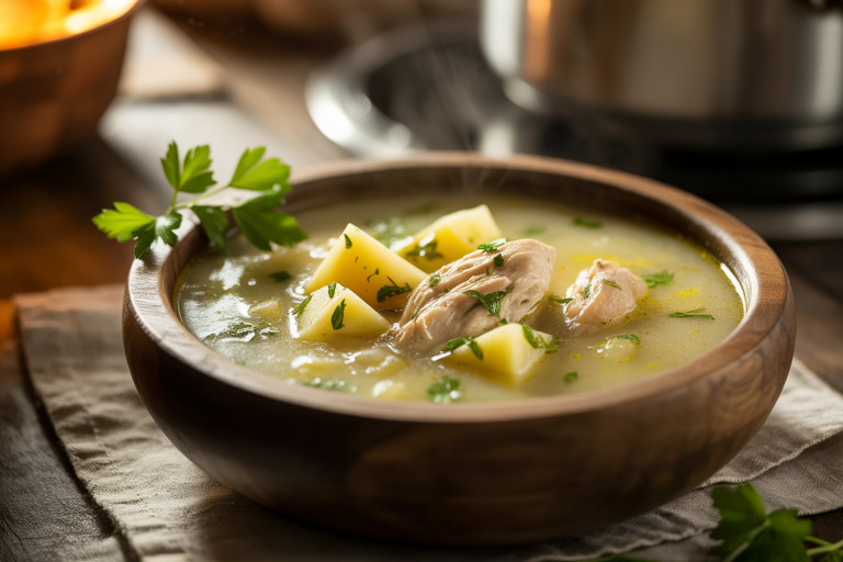 Comforting Chicken Soup with Potatoes