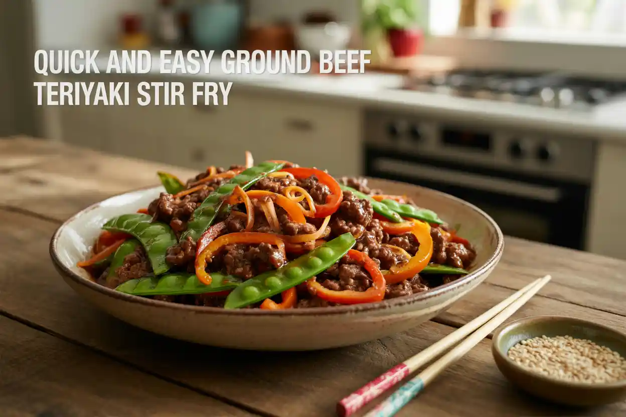 Quick and Easy Ground Beef Teriyaki Stir Fry
