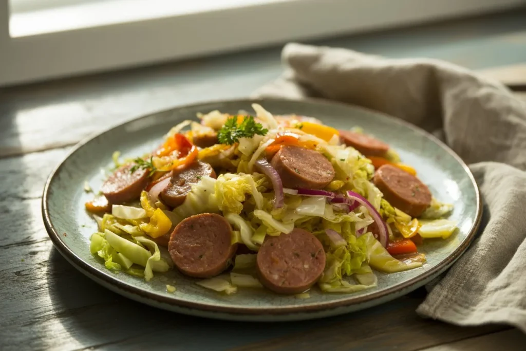 Fried Cabbage and Sausage Recipe