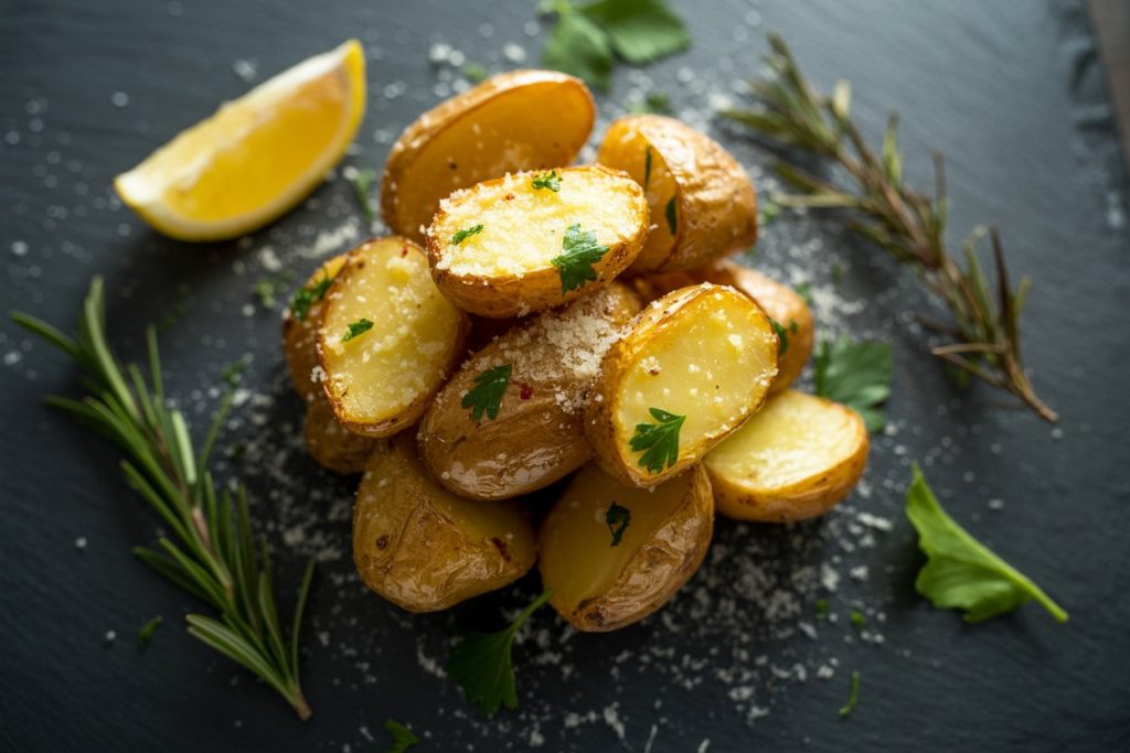 Roasted Garlic Butter Parmesan Potatoes Recipe - Easy & Delicious 4 Roasted Garlic Butter Parmesan Potatoes