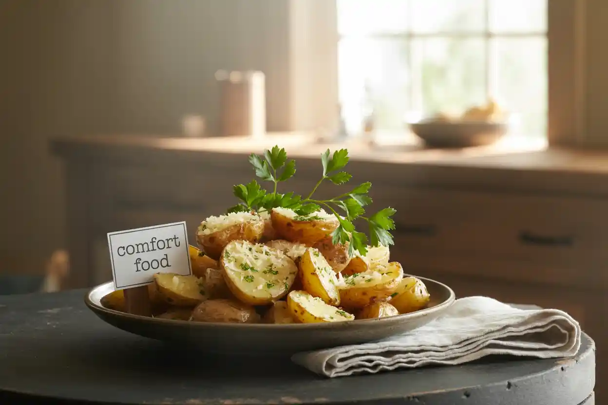 Roasted Garlic Butter Parmesan Potatoes Recipe - Easy & Delicious 1 Roasted Garlic Butter Parmesan Potatoes