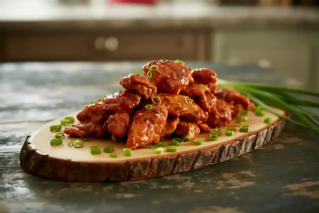 Sweet and Spicy Honey Pepper Chicken with Macaroni and Cheese Recipe