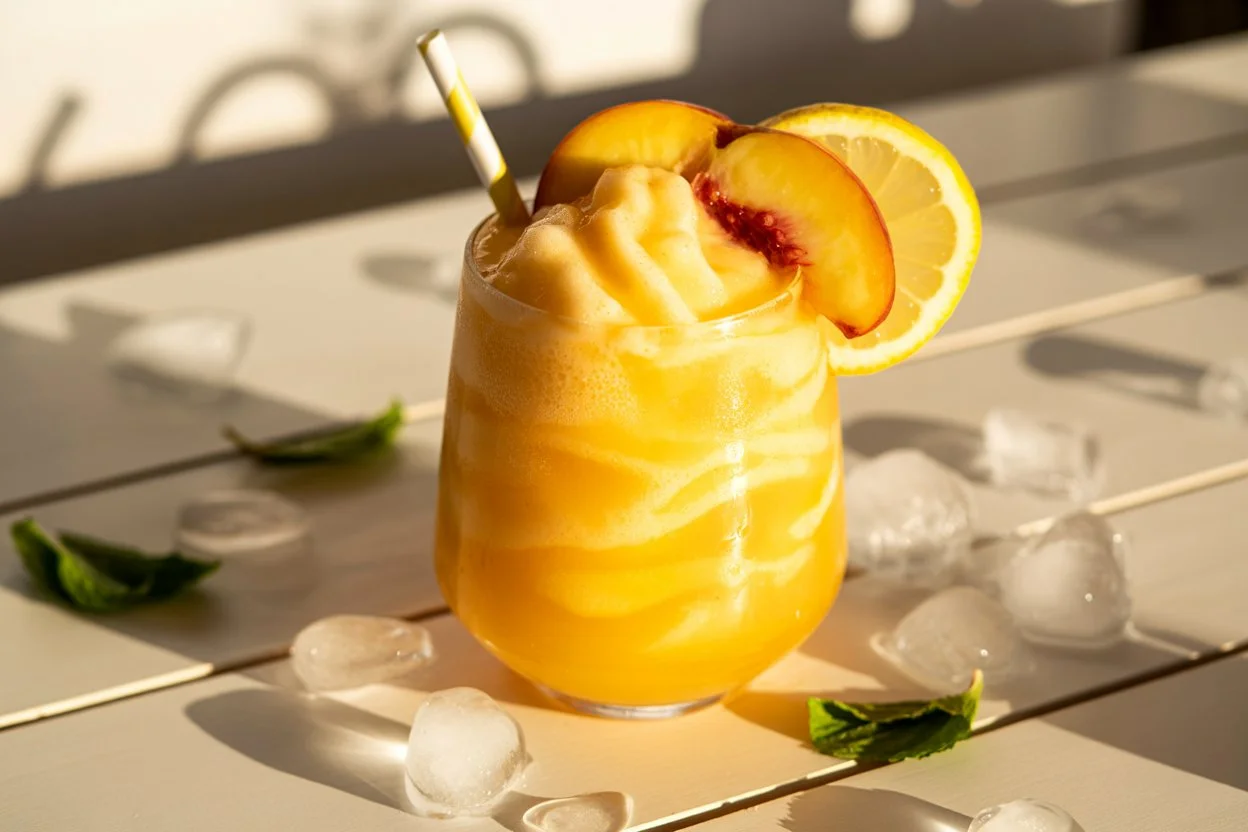 Frozen Peach Lemonade Slushie Recipe: A Cool Summer Treat