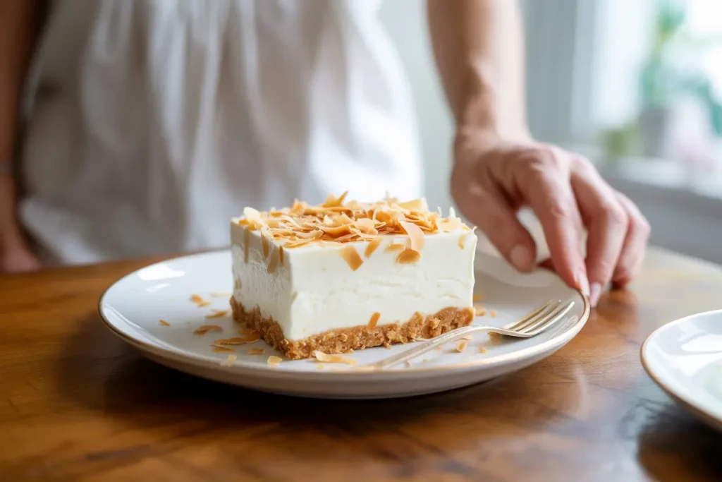 How to Serve No-Bake Coconut Cream Lush