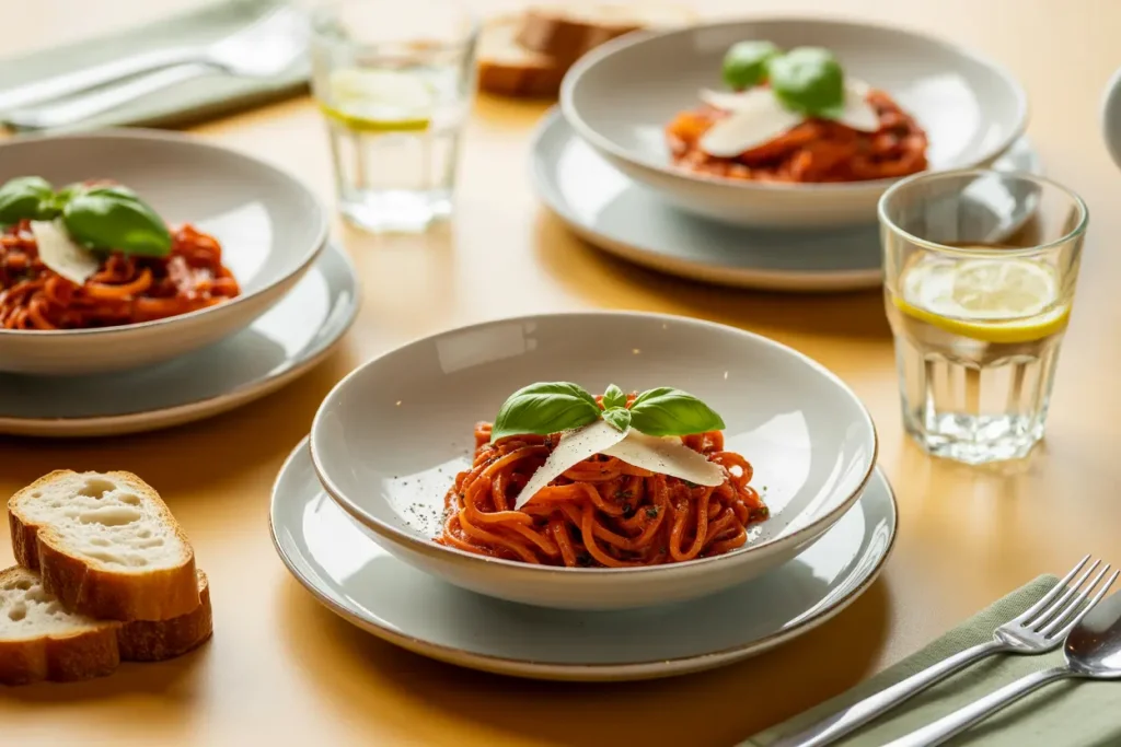 How to Serve Tomato Spinach One Pot Pasta