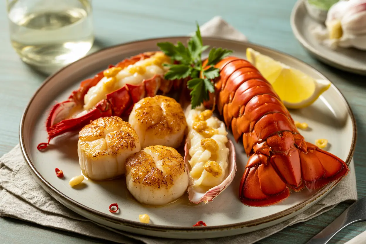 Garlic Butter Lobster & Scallops Recipe | Rich, Elegant Seafood Feast 1 Garlic Butter Lobster & Scallops Recipe | Rich, Elegant Seafood Feast