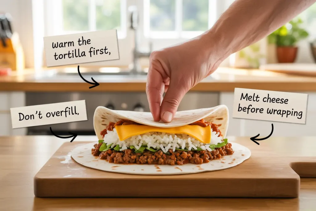 Tips and Tricks for Perfect Beefy Melt Burritos