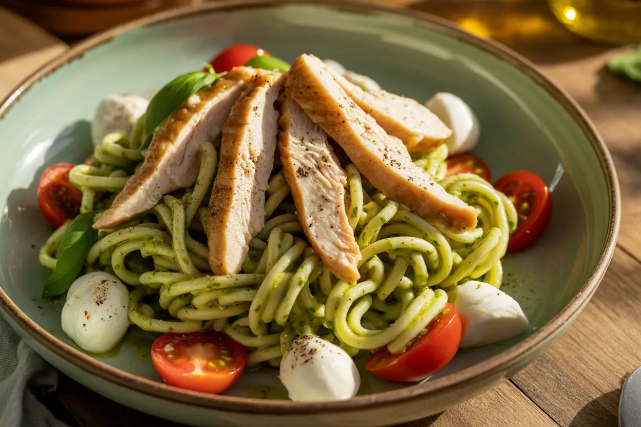 Easy Chicken Pesto Pasta Salad Recipe | Fresh & Flavorful Dish