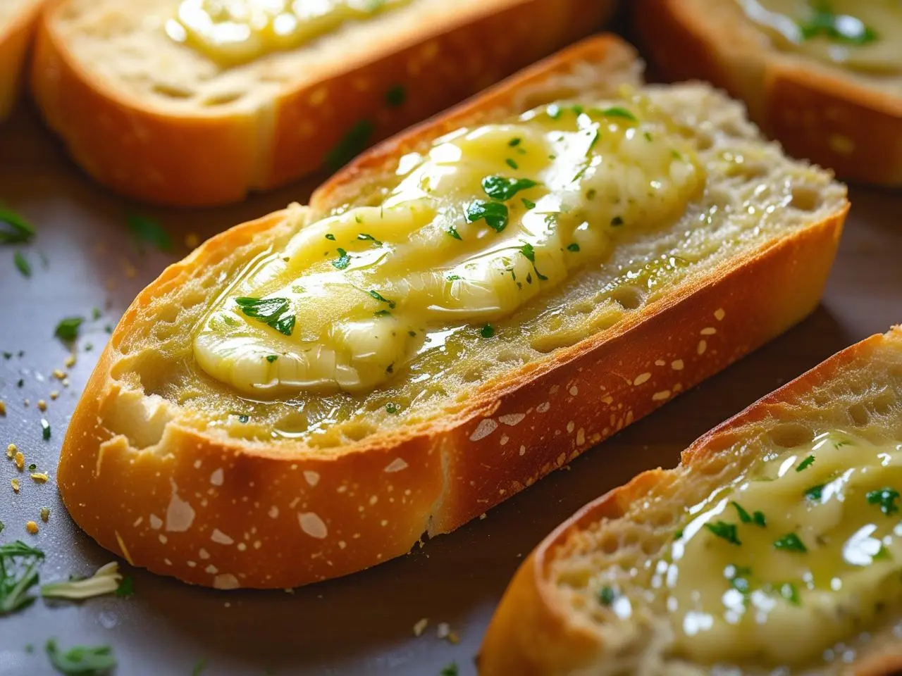Garlic Bread with Sliced Bread